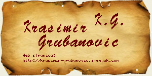 Krasimir Grubanović vizit kartica
